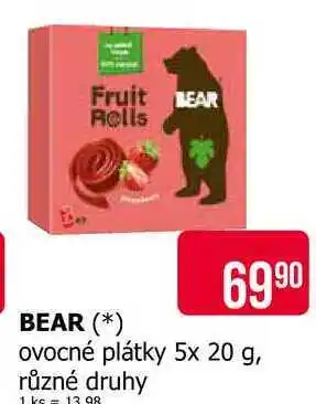 Teta BEAR ovocné plátky 5x 20 g, různé druhy nabídka