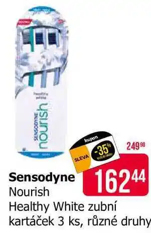 Teta Sensodyne Nourish Healthy White zubní kartáček 3 ks, různé druhy nabídka