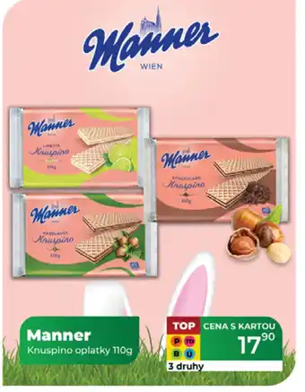 Tamda Foods MANNER Knuspino oplatky nabídka