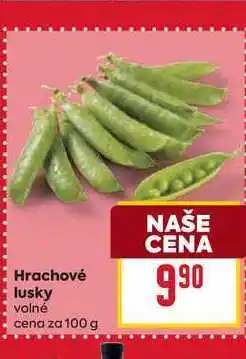 Billa Hrachové lusky volné cena za 100g nabídka