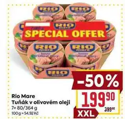 Billa Rio Mare Tuňák v olivovém oleji 7x 80/364 g nabídka