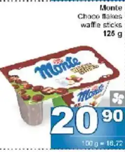 Jip Monte Choco flakes waffle sticks nabídka