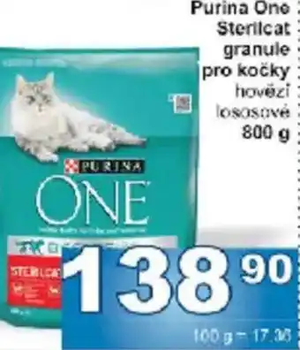 Jip Purina One Sterilcat granule pro kočky hovēzi lososové nabídka