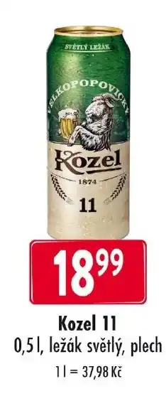 Qanto Kozel 11, ležák světlý, plech nabídka