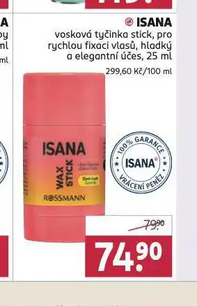 Rossmann Isana vosková tyčinka stick nabídka