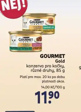 Rossmann Gouurmet gold konzerva pro kočky nabídka