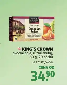 Rossmann King´s crown ovocné čaje nabídka