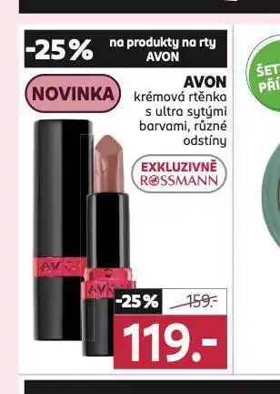 Rossmann Avon krémová rtěnka nabídka