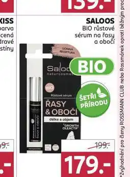 Rossmann Saloos bio růstové sérum na řasy a obočí nabídka