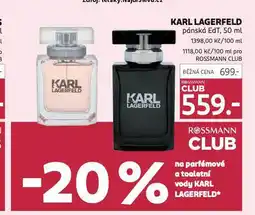 Rossmann Karl lagerfeld pánská edt nabídka