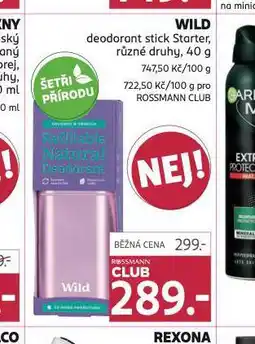 Rossmann Wild dedodorant stick starter nabídka