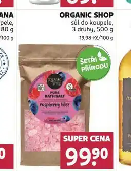 Rossmann Organic shop sůl do koupele nabídka