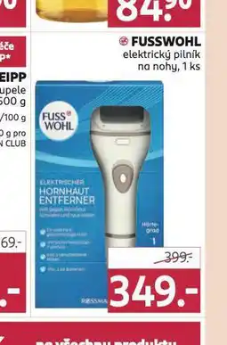 Rossmann Fusswohl elektrický pilník nabídka