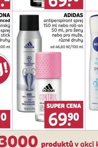 Rossmann Adidas antiperspirant nabídka