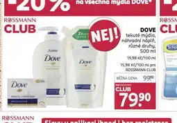 Rossmann Dove tekuté mýdlo nabídka