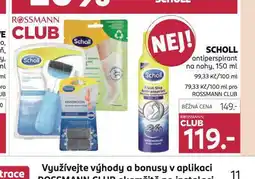 Rossmann Scholl antiperspirant na nohy nabídka