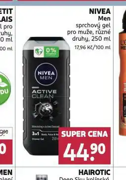 Rossmann Nivea men sprchový gel nabídka