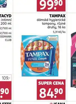 Rossmann Tampax dámské hygienické tampony nabídka