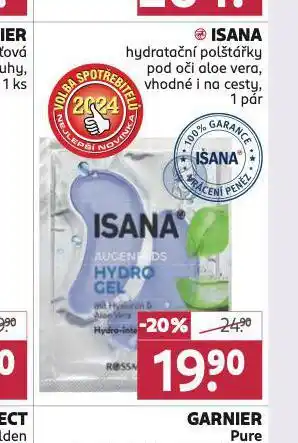 Rossmann Isana hydratační polštářky pod oči nabídka