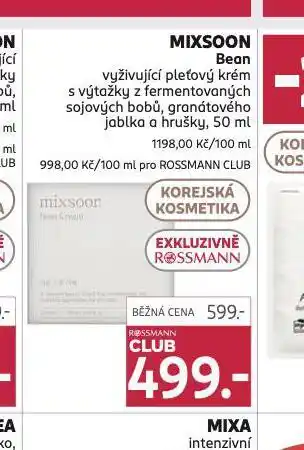 Rossmann Mixsoon bean krém nabídka