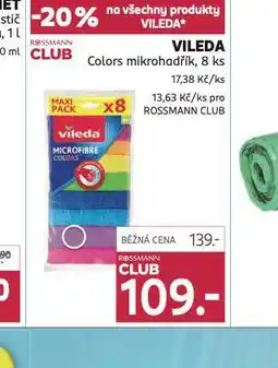 Rossmann Vileda mikrohadřík colors nabídka