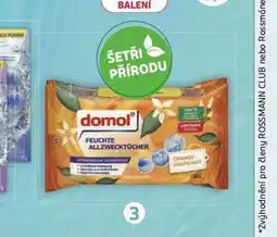 Rossmann Domol vlhčené úklidové ubrousky nabídka