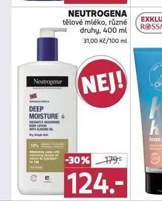 Rossmann Nautrogena tělové mléko nabídka