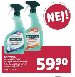 Rossmann Sanytol dezinfekční čistič na koupelny a kuchyně nabídka