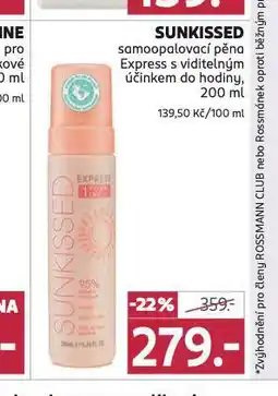 Rossmann Sunkiseed samoopalovací pěna nabídka