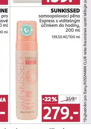 Rossmann Sunkiseed samoopalovací pěna nabídka