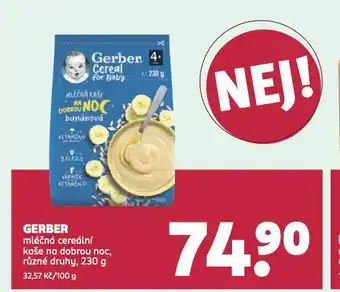 Rossmann Gerber mléčná cereální kaše na dobrou noc nabídka