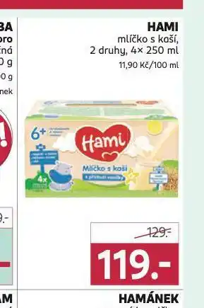 Rossmann Hami mlíčko s kaší nabídka