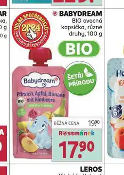 Rossmann Babydream bio ovocná kapsička nabídka