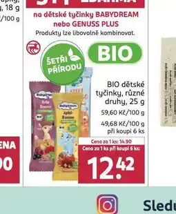 Rossmann Bio dětské tyčinky nabídka