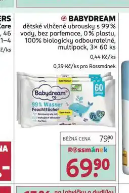 Rossmann Babydream dětské vlhčené ubrousky nabídka