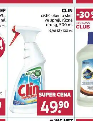 Rossmann Clin čistič oken a skel nabídka