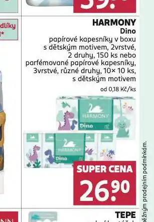 Rossmann Harmony dino papírové kapesníky nabídka