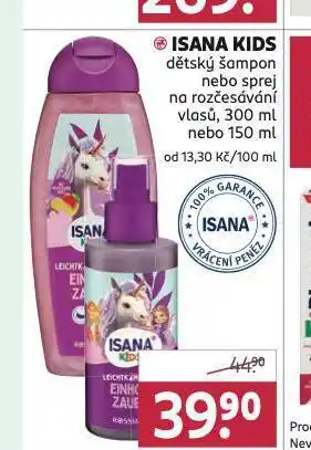 Rossmann Isana kids dětský šampon nabídka