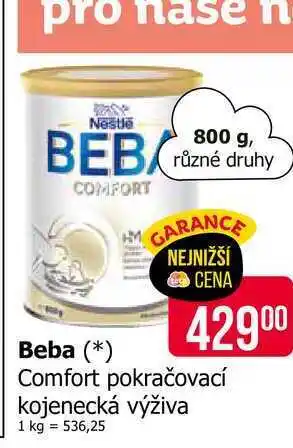 Teta BEBA COMFORT, vybrané druhy 800ml nabídka