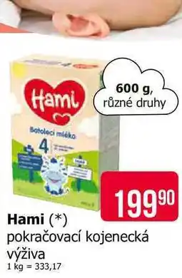 Teta Hami pokračovací kojenecká výživa 600g nabídka