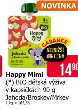 Teta Happy Mimi BIO dětská výživa v kapsičkách 90 g nabídka