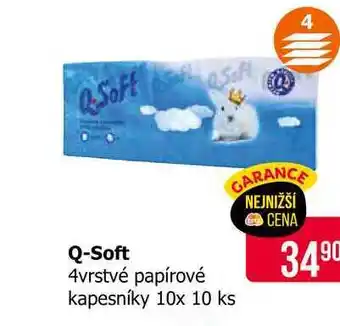 Teta Q-Soft 4vrstvé papírové kapesníky 10x 10 ks nabídka