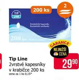 Teta Tip Line 2vrstvé kapesníky v krabičce 200 ks nabídka