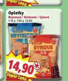 Norma Oplatky bryndzové, kmínové, sýrové nabídka