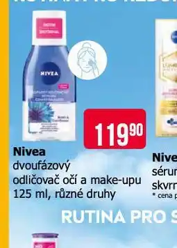 Teta Nivea dvoufázový odličovač očí a make.upu nabídka