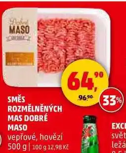 Penny Market SMĚS ROZMĚLNĚNÝCH MAS DOBRÉ MASO vepřové, hovězí, 500 g nabídka