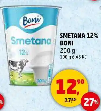 Penny Market SMETANA 12% BONI, 200 g nabídka