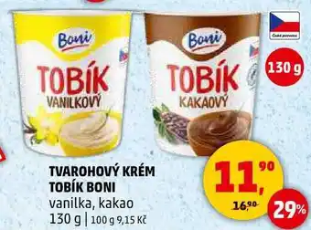 Penny Market TVAROHOVÝ KRÉM TOBÍK BONI vanilka, 130 g nabídka