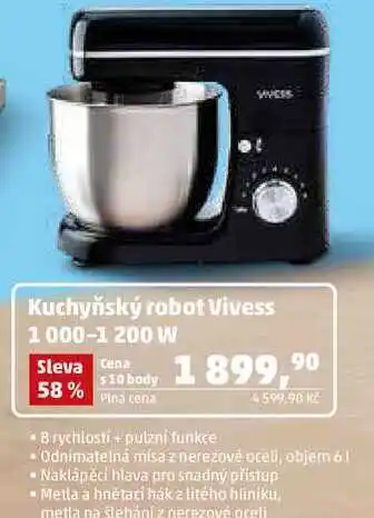 Penny Market Kuchyňský robot Vivess 1000-1 200 W nabídka