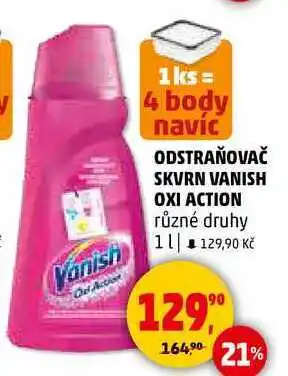 Penny Market ODSTRAŇOVAČ SKVRN VANISH OXI ACTION různé druhy, 1 l nabídka